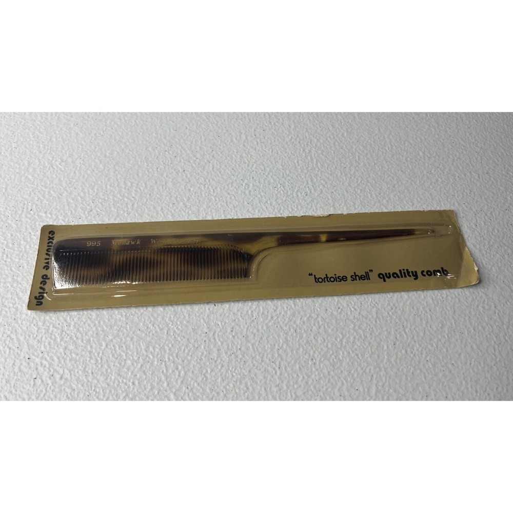 Vtg Mohawk‎ West Germany Tortoise Shell Quality Hair Comb Exclusive Design 995
